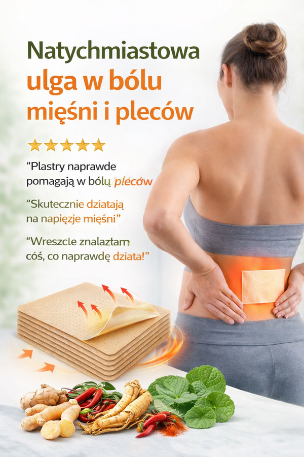 Naturalna terapia ciepłem łagodzi bóle i sztywność | Nakładaj bezpośrednio na bolące miejsce!