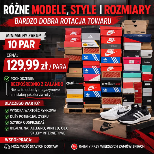 👟 BUTY MARKOWE – HURT | BOXY / PALETY – KATEGORIA A B