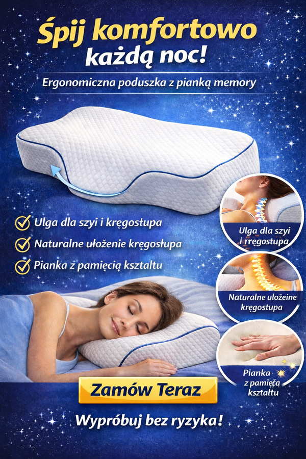 LuminaSleep™ – Ulga dla szyi i kręgosłupa każdej nocy